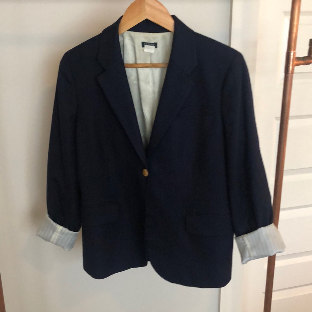 Navy J. Crew Blazer